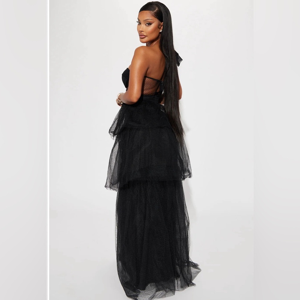 Black Fashionnova Tulle Cocktail Dress